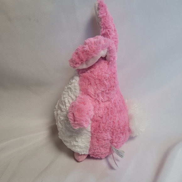 Aurora Jelly Roll Tulip Bean Bag Bunny Plush Pink White - Picture 3 of 7